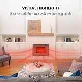KLARSTEIN Alpbach Electric Fireplace 1800W Stone Effect Resin Frame Realistic view 2