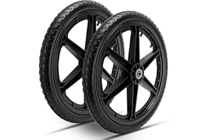 LUCKY SEVEN 20" Flat Free Wheels Compatible with rubbermaid Wheelbarrow Tires,20" Flat Free Wheels Replacement for Rubbermaid 5/8" Bearings,600LB Capacity Utility Cart Tires | Lawn Mower Garden Hand Truck Wheel