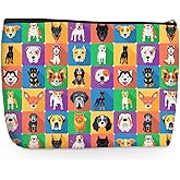 Cute Dog Makeup Bag, Large Capacity Travel Makeup Case Cosmetic Bags for Women, Portable Pouch Purse Travel Essentials Toiletries Accessories, Christmas Birthday Gifts for Women 3