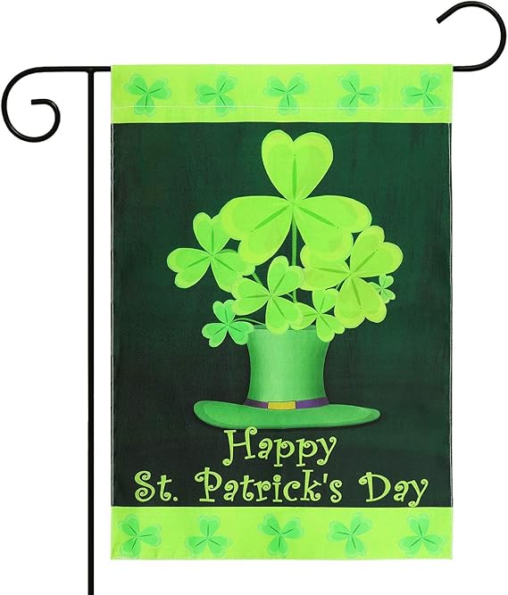 WATINC Happy St. Patrick's Day Garden Flag, Double Sided
