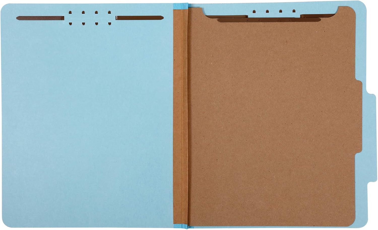  Basics Classification Folder- 100% Recycled, 1 Divider, 2" Embedded, Letter, Light Blue, 10 per Box : Office Products