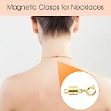 Mabor 8Pcs Magnetic Necklace Clasps Fasteners Jewelry Connectors Gold/Silver view 6