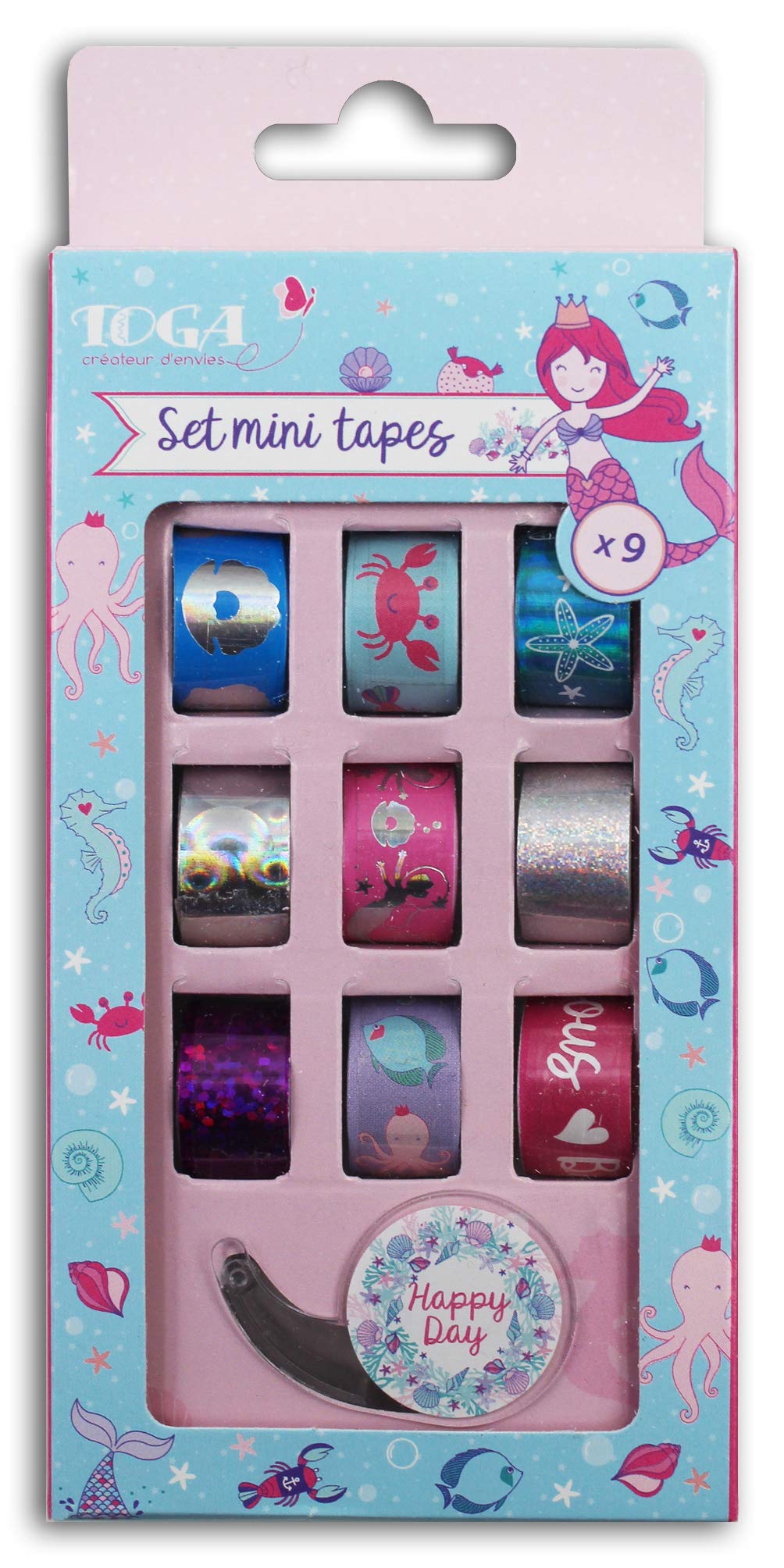 Toga 9 Mini Tape x 1 m Under The Sea, Multi-Colour, Not Applicable