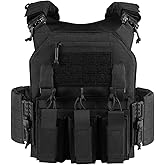 VOTAGOO GEAR Tactical Vest, Quick Release Lightweight Airsoft Vest, Adjustable Weighted Vest for Outdoor Hunting Training