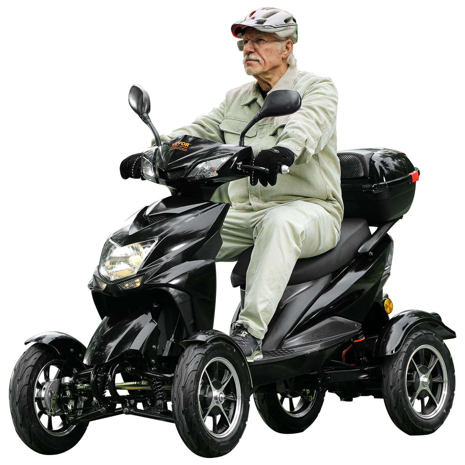 Photo 1 of VEVOR Heavy Duty 4-Wheel Mobility Scooters for Seniors & Adults 450lbs Capacity - 40 Miles 3-Speed Long Range, 500W All Terrain Electric Recreational Scooter Wheelchair with 20° Max Climbing Capacity