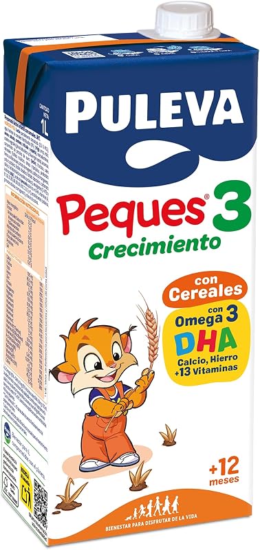 Crianças de 3 anos com cereais Crescimento do Leite +12 meses, embalagem 6x1L