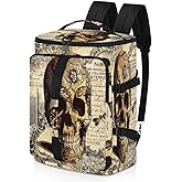 Tatoo Skull Convertible Tote Duffle Backpack Sport Gym Bag with Shoes Compartment, Weekender Travel Hiking Camping-Overnight Rucksack Laptop Bags for Outdoor Indoor