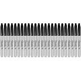 Sharpie 30051 Marqueurs permanents à pointe fine 24 marqueurs (2 boîtes de 12), noir