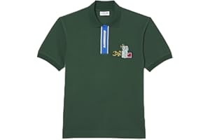 Lacoste Mens Contrast Placket And Crocodile Badge Polo