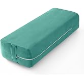 Wellsin Rectangular Yoga Bolster - Meditation Pillow with Washable Suede Cover, 27"X10" X5.5"