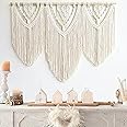 Fashionstorm Large Macrame Wall Hanging Tapestry Boho Macrame Tapestry Woven Home Decor Wall Pediment