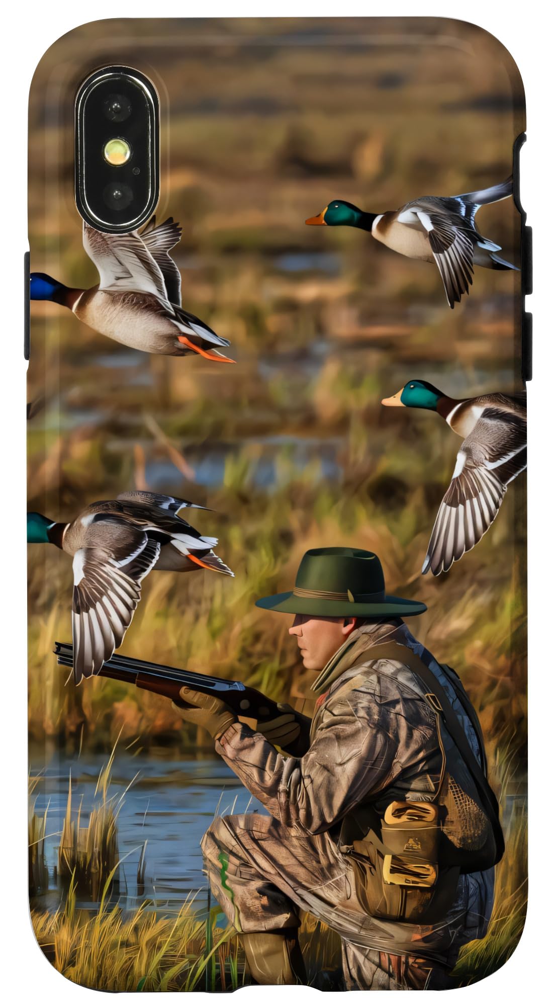 iPhone X/XS Duck Hunter Men Vintage painting Case