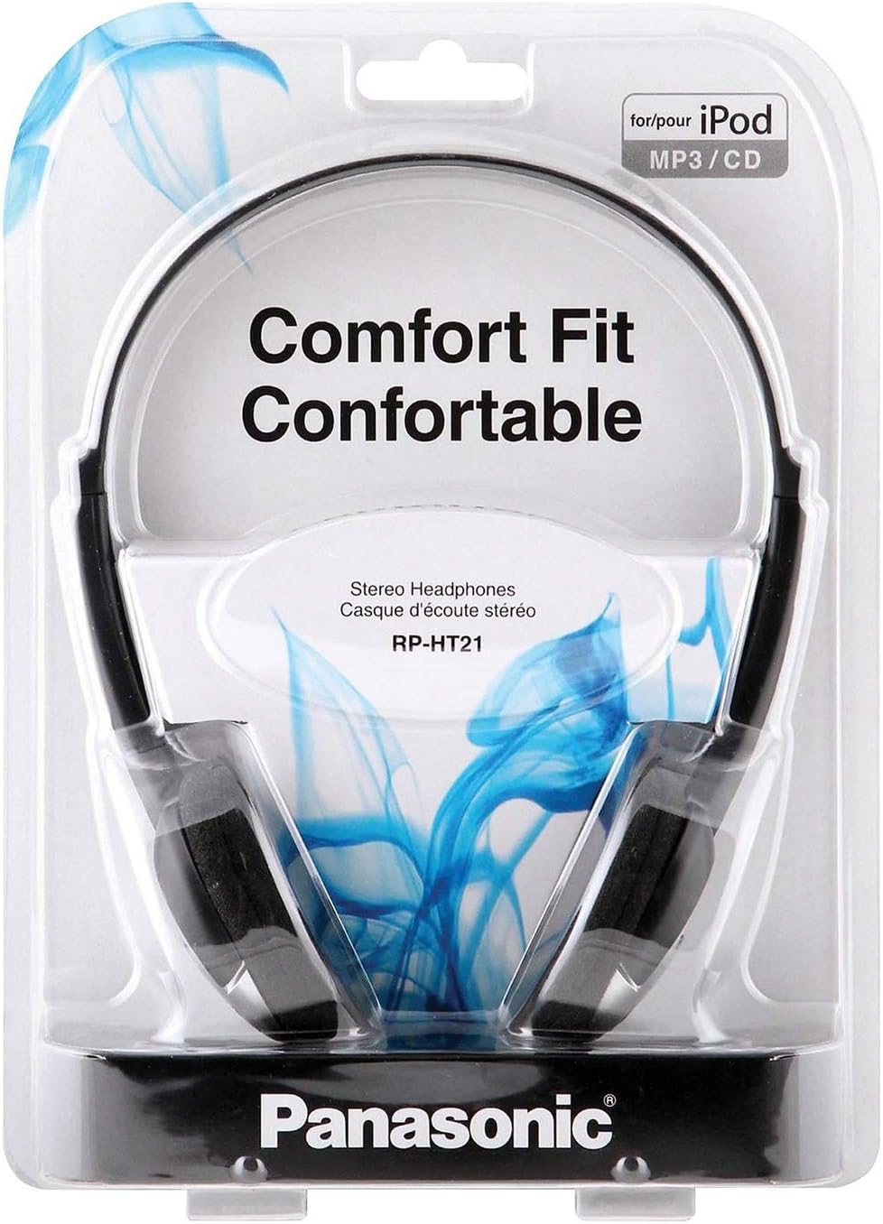 Panasonic Headphones On-Ear Lightweight with XBS RP-HT21 (Black & Silver): Panasonic: Home Audio & Theater