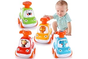 PALMATTE Cars Toys for 1 Year Old Boy Press and Go Toys Cars for Toddlers 1-3 Baby Toy 12-18 Months Toddler Toys for Age 0-2 1st Birthday Gifts 2 3 Years Old Boy Girl Birthday Gifts