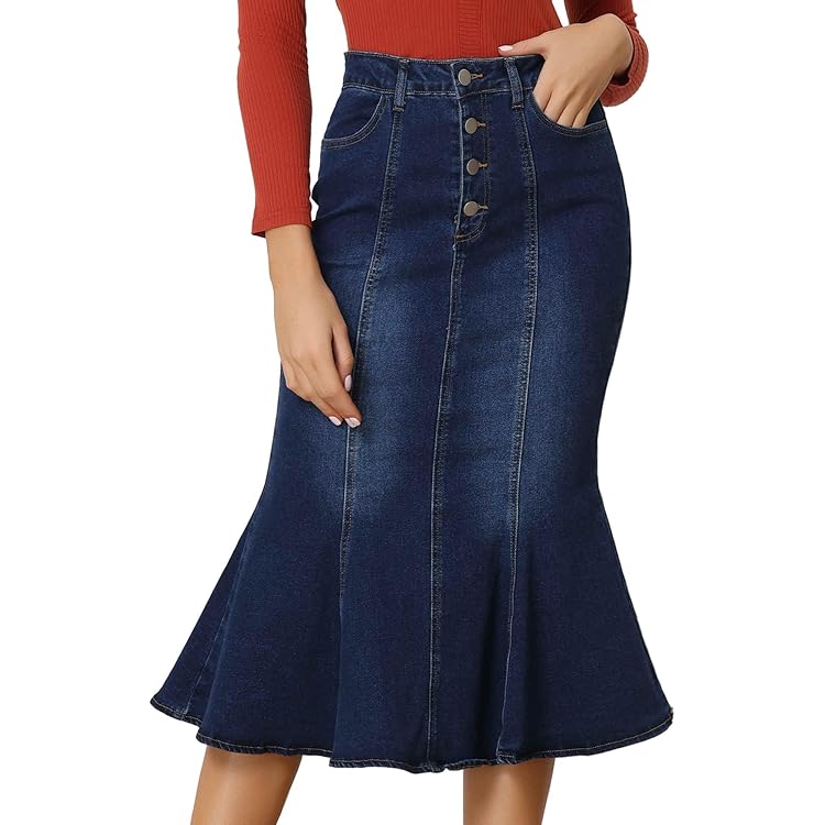 Free People Womens Zia Denim Skirt Bad Habits 26 at Amazon Women's