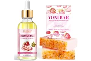 Yoni Oil and Soap Bar Set for Women, Feminine Serum Made with Pure Essential Oils, Feminine Balance Set for Daily Freshness -