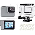 D&F Waterproof Housing Case for HERO7 White & Hero 7 Silver, 30M Underwater Photography Protective Shell with Screen Protector Films and Anti-Fog Inserts Accessories