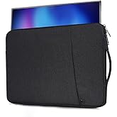18.5 Inch Portable Monitor Case Sleeve Bag Compatible with Most Large 18.5 Inch Portable Monitor Water Resistant Carrying Pouch Bag with Pocket(18.1x11.8 Inch)