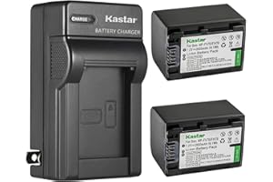 Kastar 2-Pack Battery and AC Wall Charger Replacement for Sony HDR-SR11, HDR-SR12, HDR-SR200, HDR-SR220, HDR-SR30, HDR-SR300, HDR-SR40, HDR-SR42, HDR-SR45, HDR-SR47, HDR-SR5, HDR-SR50, HDR-SR56