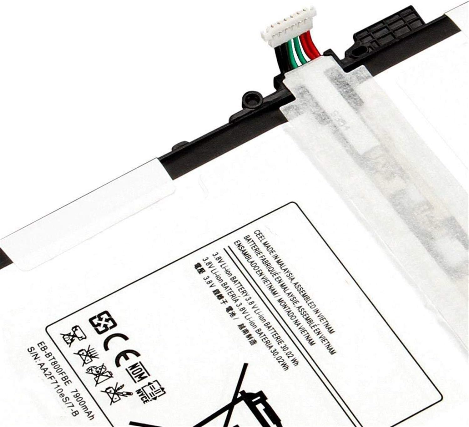 EB-BT800FBU EB-BT800FBC Tablet Battery Replacement for Samsung Galaxy Tab S 10.5 SM-T800 SM-T801 SM-T805 SM-T805C SM-T805W T805Y T805M SM-T807 SM-T807A SM-T807P SM-T807V T807T(3.8V 7900mAh) - Image 3