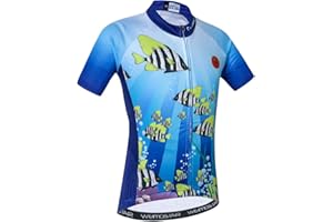 JPOJPO Kid Children Boys' Girls' Short Sleeve Cycling Jersey for Youth