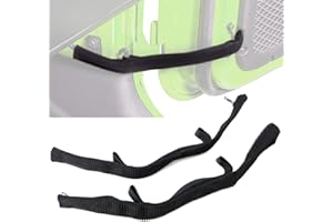 Aochuang Door Limiting Strap for Jeep Wrangler JK JKU JL Gladiator JT 2007-2020 for Jeep Door Check Strap Heavy Duty Strong Hinge - Harness Protect 2 Pcs Black