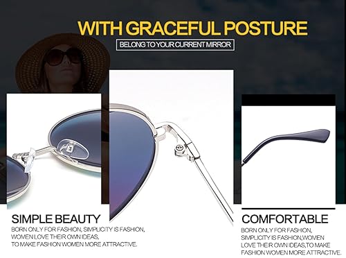 GEELOOK Round Sunglasses for Women Men Classic Oversized Circle