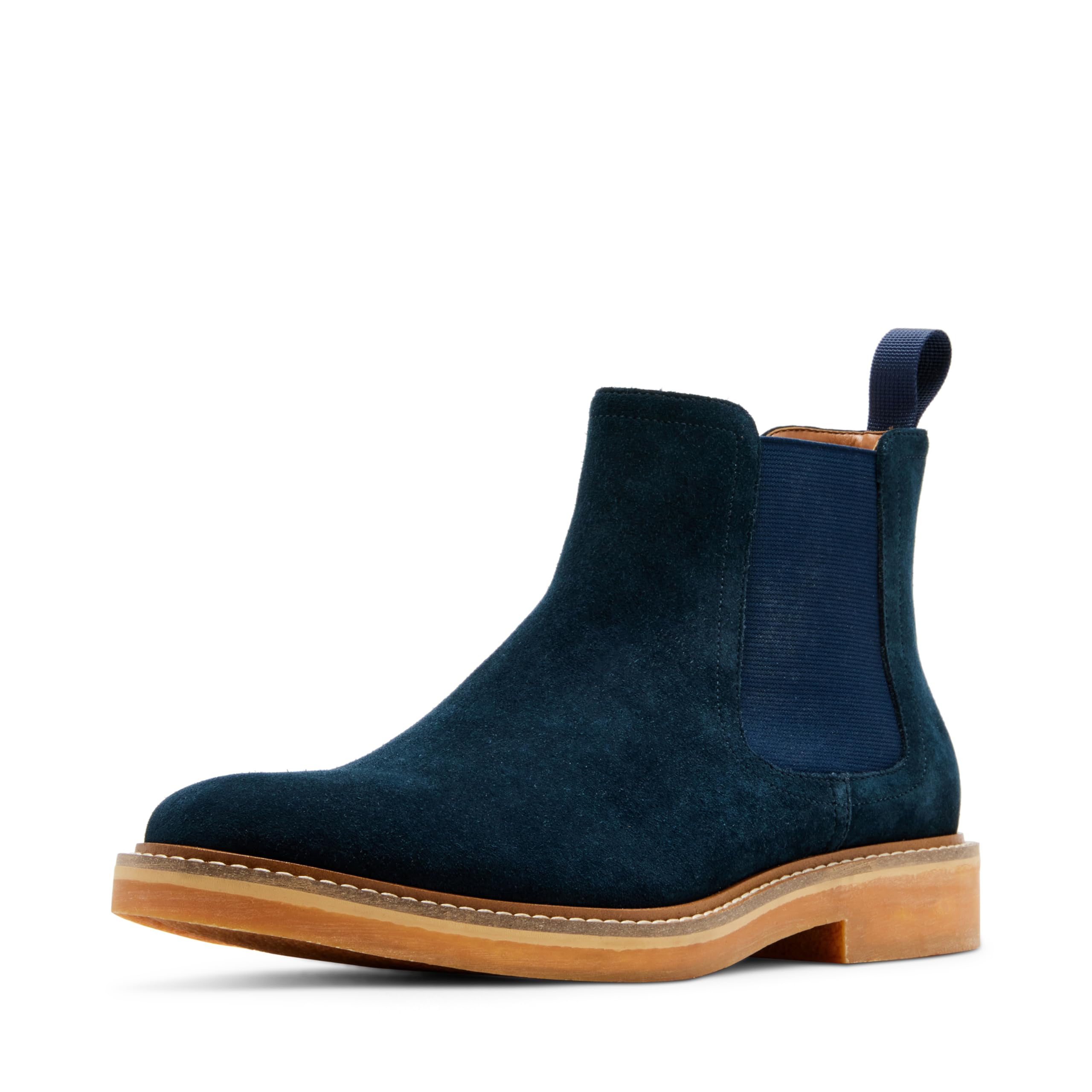 Photo 1 of Steve Madden Men's Paulos Chelsea Boot, Navy Suede, 13