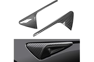 yhcdsea for Tesla Model 3/Y HW3.0 Turn Signal Side Camera Protection Cover Decoration Accessories fit for 2017-2023 Tesla Model 3 and 2020-2023.6 Tesla Model Y (Glossy Carbon Fiber Pattern)