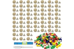 Car Roof Repair Kit, 100 Pieces Headliner Repair Buttons, Rivets, Pins, Screwdriver, Tape Measure (Beige)