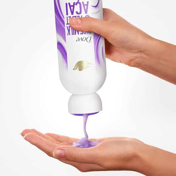 DOVE PLANT MILK CLEANSING BODY WASH ACAI & RICE MILK FOR WOMEN FOR MOISTURIZED SKIN 17.5 FL OZ