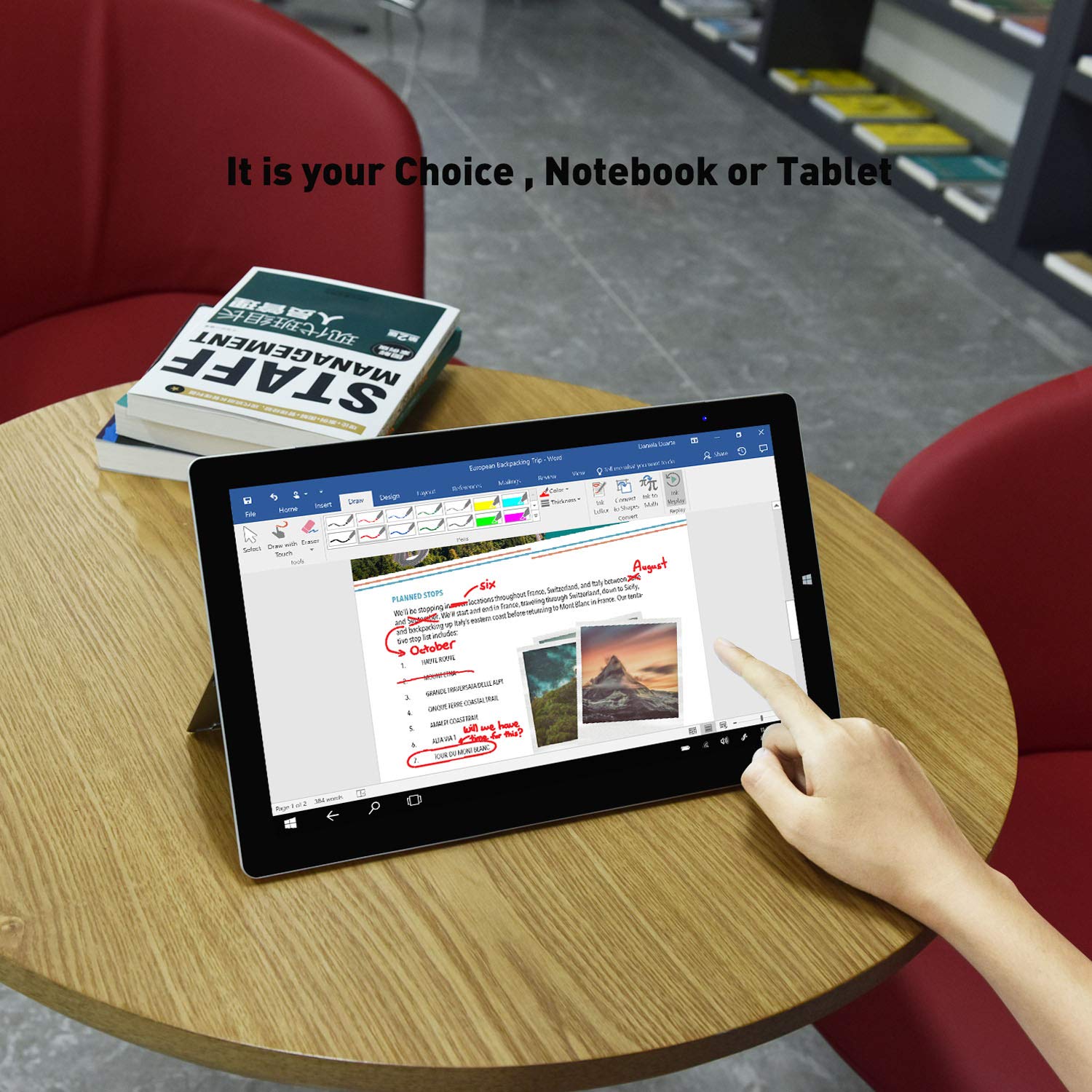 Winnovo 2 in 1 Laptop Touch Windows 10 64 Bit, 13,3 Zoll Notebook FHD IPS Intel Pentium N4200, 4GB RAM, 64GB eMMC, AC WiFi, Type-C, HDMI, USB 3.0, Bluetooth, SSD, QWERTZ Tastatur, Grau