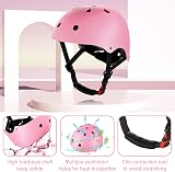 WayEee Kids Helmet & Pads Set Age 3-10 Bike Skateboard Roller Skating Pink view 3