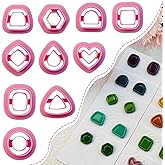 Viredelo Polymer Clay Cutters for Earrings Making - 10 Shapes for Earrings and Jewelry Making,Clay Cutters for Polymer Clay Jewelry,C-12
