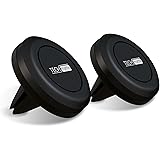TechMatte Magnetic Car Phone Mount (2-Pack) - Universal Air Vent Magnetic Phone Mount Holder (2-Pack, Black)