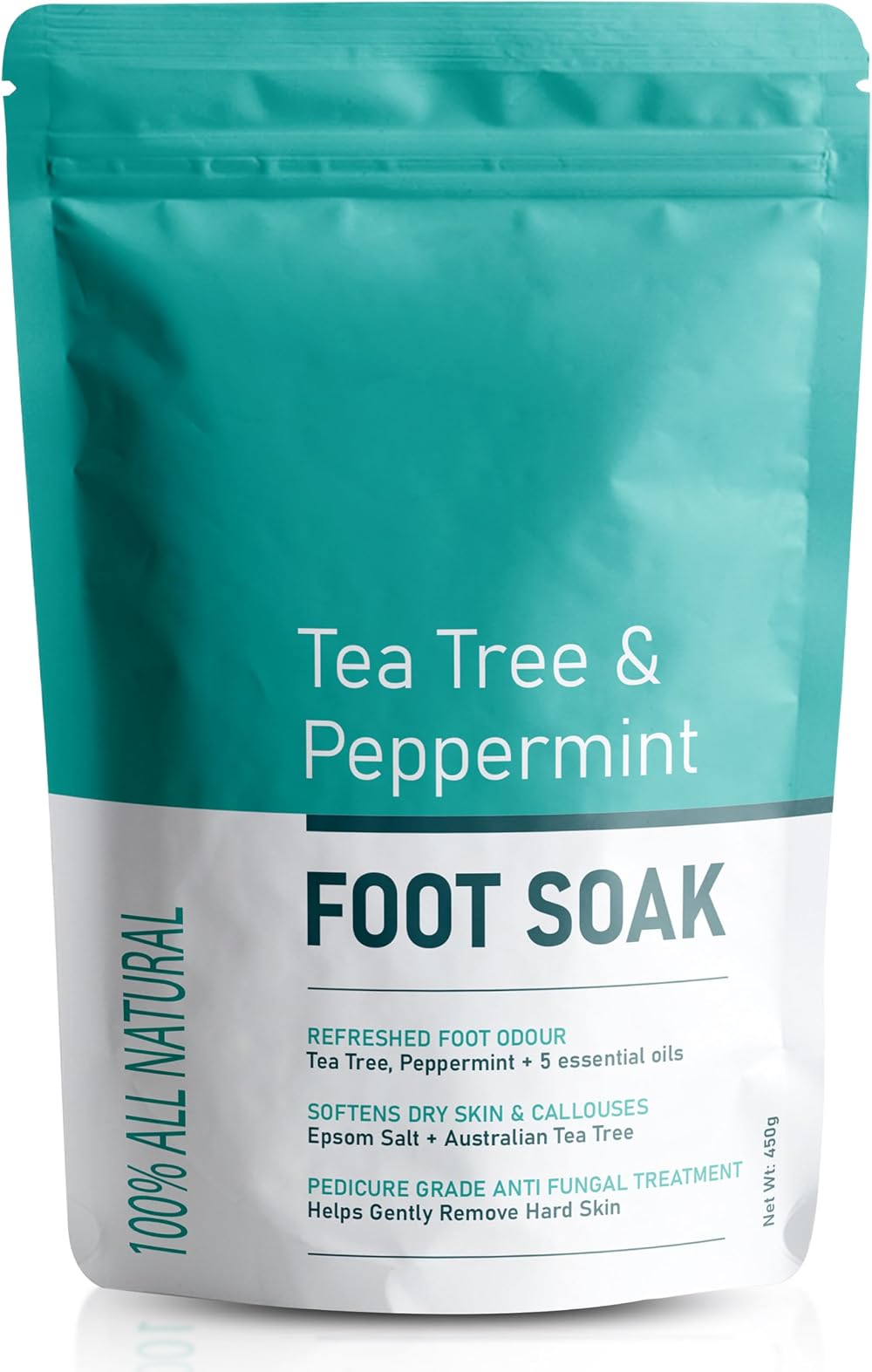 Tarrapu Tea Tree Peppermint Foot Soak Epsom Salt for Hard Skin Antifungal Spa
