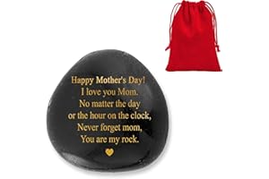 Mothers Day Gifts - You are My Rock Mom Gifts from Son and Daughter for Mom, Naure Decorative Stones Pebble
