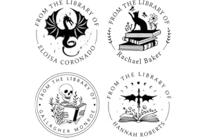 Book Embosser Personalized – Custom Book Stamp for Book Lovers, Libraries, and Gifts, Personalized Embosser with Custom Desig