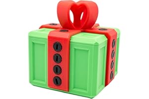 critigulf annoying kids Christmas gifts funny gift box for money and card holder.large gag prank case with screws. (green and red)