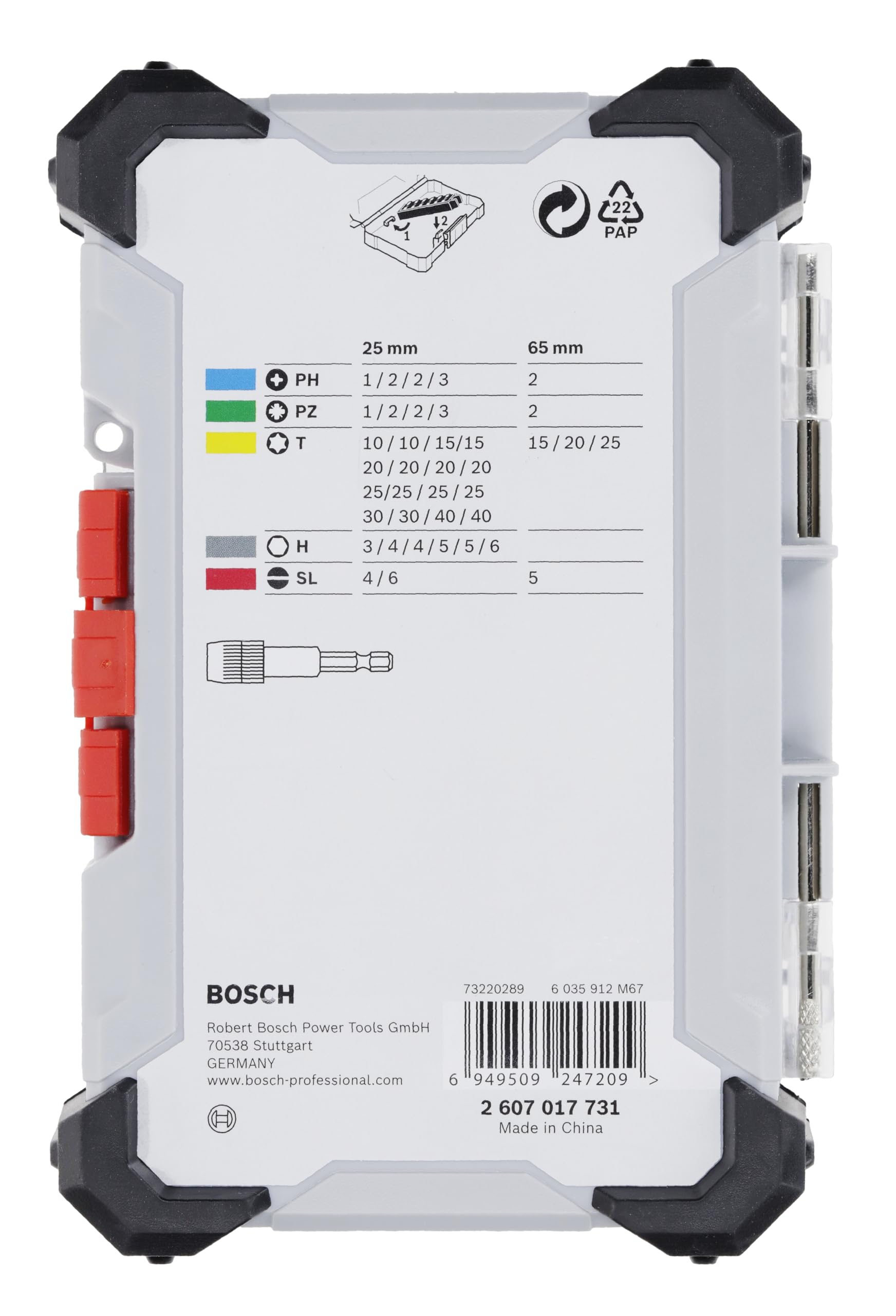 Bosch 40x Extrahartes Schrauberbit-Set, Amazon Exklusiv, 40-tlg. (197 x 110,5 mm, Professional Zubehör Schraubendreher, Bohrschrauber) 3
