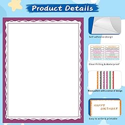 27 Sheets VinTS Self Adhesive Science Fair Display
