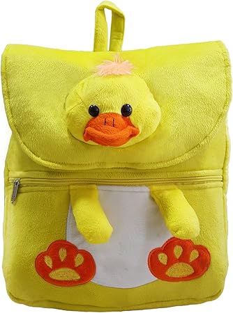 Ultra Felt Velvet School Bag with Chick Soft Toy (Yellow)