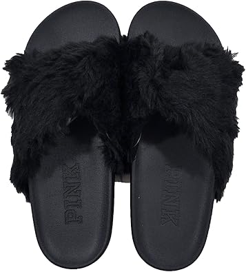 victoria secret pink slides black