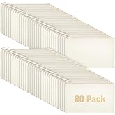 Reginary 80 Pack Canvas Zipper Makeup Bags Bulk Pencil Pouches Blank DIY Craft Canvas Cosmetic Bag Pouch with Zipper for Makeup Cosmetic Toiletry Stationary Storage(All Natural)