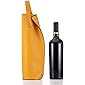 GIFORYA Wine Bag Gift, Reusable Leather Wine Tote Carrier, Double Layered Champagne Beer Gift Bags Carrier, for…