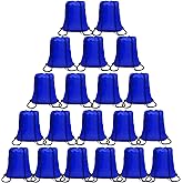 CAIHONG 100 Pack Drawstring Backpack Royal Blue Bulk Drawstring Bags Nylon String Backpack Gym Cinch Sack Backpack Sport Bag Draw String Party Bags