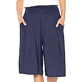STRETCH IS COMFORT Women's Straight Leg and Flowy Gaucho Pants with Pockets | Small-5X