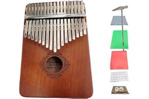 RsNifti Kalimba 17 Keys Thumb Piano Musical Instrument Wooden Mbira Finger Piano Mahogany