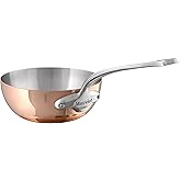 Mauviel M'150 S 1.5mm Polished Copper & Stainless Steel Chef Pan, And Cast Stainless Steel Handle, 3.6-qt, Made In France