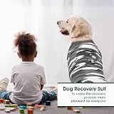 Kuoser Dog Recovery Suit Post-Op E-Collar Alternative Grey/Camo XL view 5